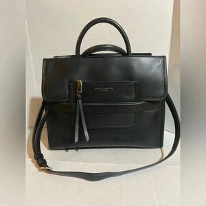 Marc Jacobs black leather satchel handbag